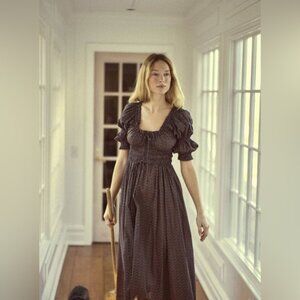 Doen Ischia Berry Bisou Floral Smocked Dress - XS